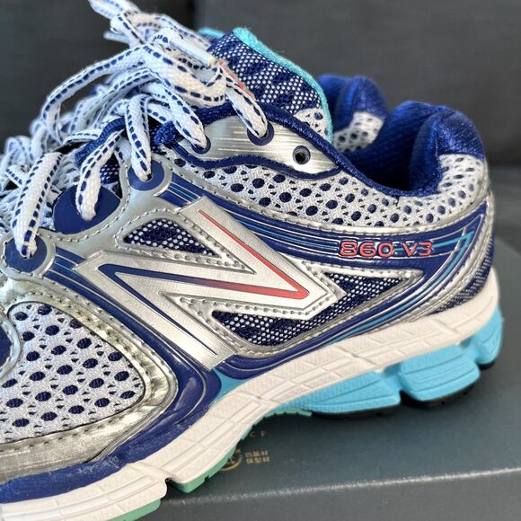 New Balance 860 V3 Running Blue Retro Sneakers Made in USA Women's Sz 8 W860SB3 - Picture 6 of 12